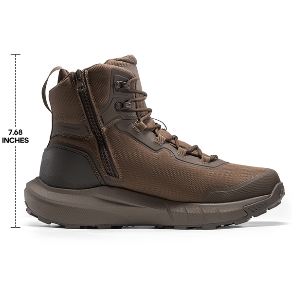 Botas de Senderismo Táctical para Hombre Ligeras con Suela Acolchada para Trabajo todo el día Cremallera Lateral Motocicleta Combate